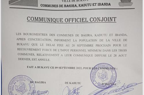 <p>Ngwabidje écoute les doléances de la population et instruit aux 3 bourgmestres d’annuler le recouvrement forcé de l’IPM initialement prévu pour le 20 septembre</p>
