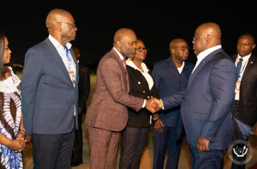 <p>Felix Tshisekedi est arrivé à Accra, Ghana pour “une visite de travail et d’amitié”</p>

