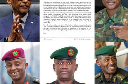 Sanctions américaines : Kigali dénonce une décision « unilatérale », Washington hausse le ton