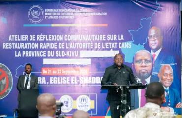 Sud-Kivu : Jacquemain Shabani ouvre à Uvira un atelier sur la restauration de l’autorité de l’État