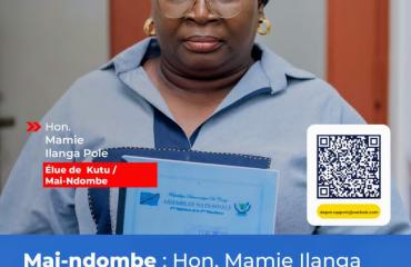 RDC : Mamie Ilanga Pole, élue de Kutu dépose son rapport de vacances parlementaires
