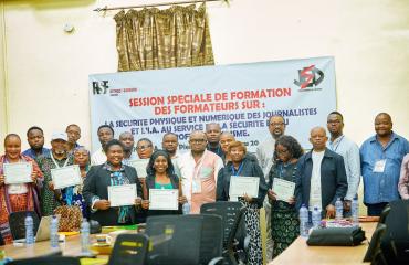 Kinshasa : des journalistes formés à la sécurité physique, numérique et à l’intelligence artificielle