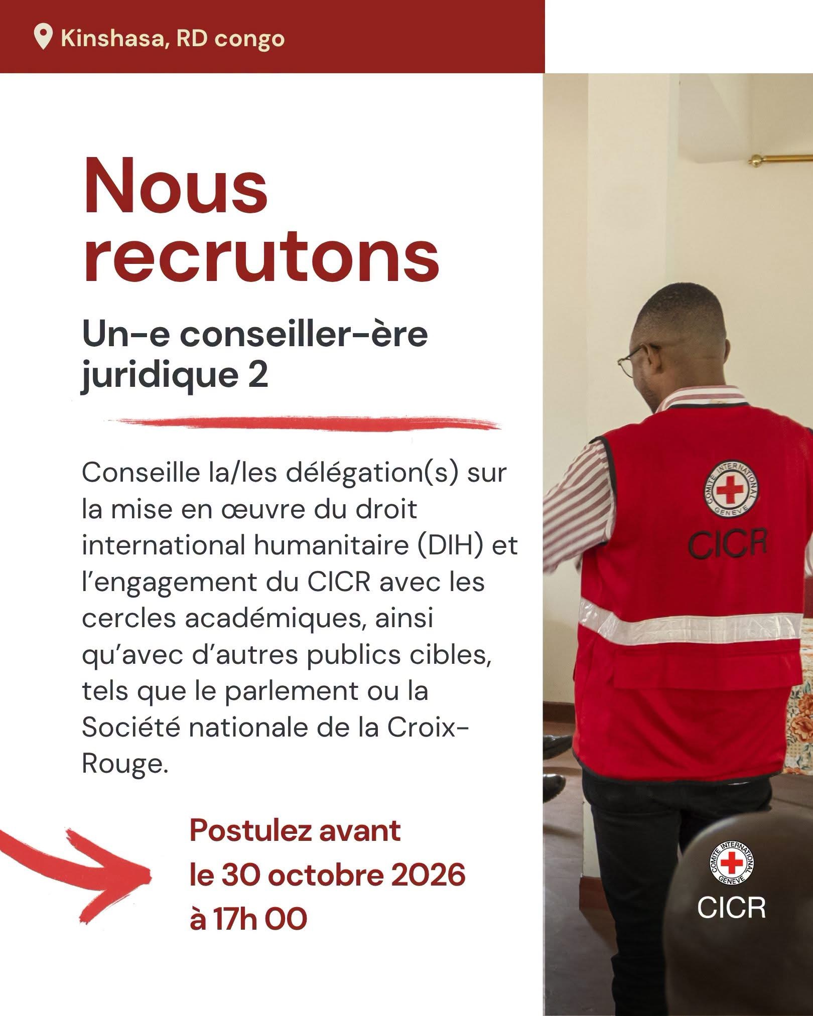 Le CICR recrute 