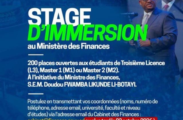 RDC-Finances : 32 000 candidats pour 250 places de stage d'immersion à Kinshasa