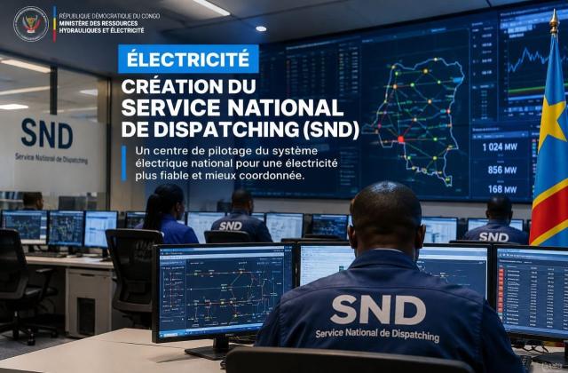 RDC : création du Service National de Dispatching pour piloter le système électrique