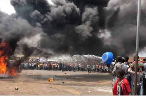 Goma : Incendie d'une station service maitrisé par la population de Katoyi