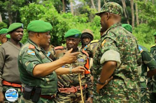 Opérations Conjointes FARDC-UPDF : Cinq terroristes ADF neutralisés et quatre armes récupérées à Tchabi