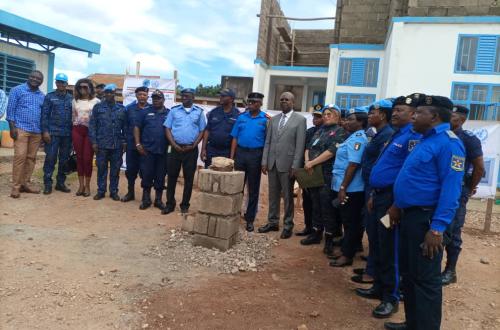 Nord-Kivu : La MONUSCO lance les travaux de construction de 3 bâtiments devant servir des bureaux à la PNC pour améliorer les conditions de travail du personnel
