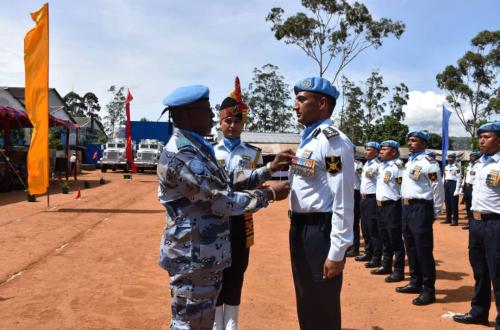Beni : 180 policiers Indiens ont reçu leurs médailles des Nations-Unies, symbole de reconnaissance de leur engagement