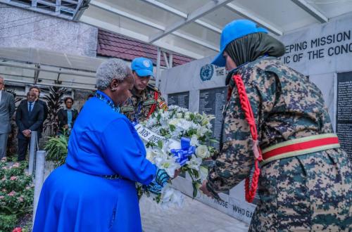 Journée internationale des Casques bleus : A Kinshasa, Bintou Keita rend hommage aux soldats de la paix tombés sur le champ d'honneur au service du peuple Congolais
