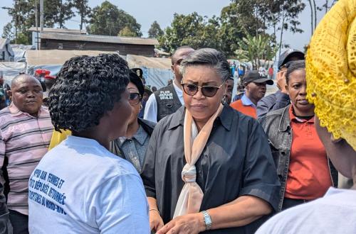 Judith Suminwa à Goma : «...Ce ne sont pas justes des paroles jetées en l'air..., ces gens ont droit à avoir un certain niveau de sécurité »