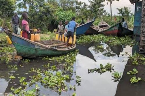 Près de mille ménages victimes de la montée des eaux du lac Albert en Irumu