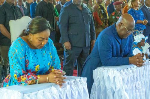 A Kananga, F. Tshisekedi participe à la messe de nativité en la cathédrale St Clément
