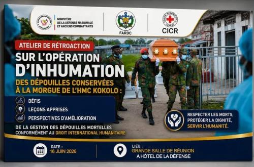 RDC : les FARDC et le CICR renforcent la gestion des dépouilles militaires, conservées à « l’Hôpital militaire central »