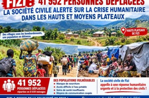 Fizi : la société civile alerte sur une catastrophe humanitaire dans les Hauts et Moyens Plateaux