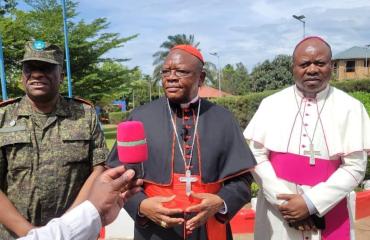Arrivée du Cardinal Fridolin Ambongo à Bunia : une mission pastorale sous fond de quête de paix en Ituri