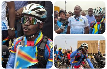 « Pedal for Peace » à l’étape de Kinshasa : Miguel Masaisai adresse un message au président de la République lui envoyé par la population de Goma