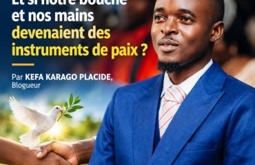 Uvira : "Et si notre bouche et nos mains devenaient des instruments de paix ?"  Tribune de Kefa Karago Placide