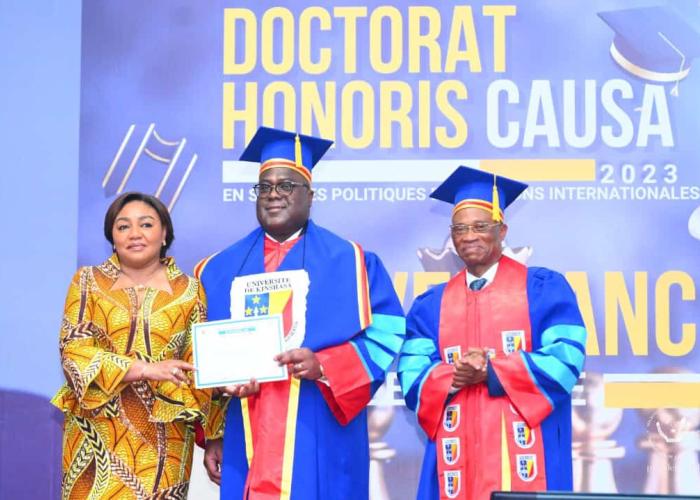 RDC : Félix Tshisekedi reçoit le diplôme de Docteur honoris causa de l'UNIKIN